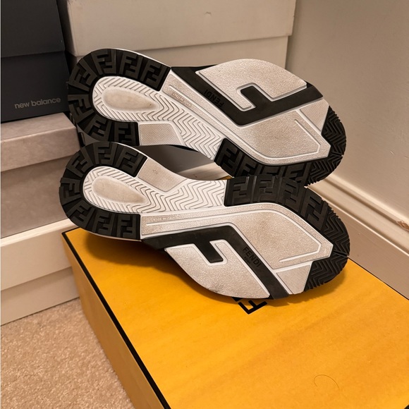 Fendi Flow sneaker 
White & blue Lycra® low top - Picture 5 of 6